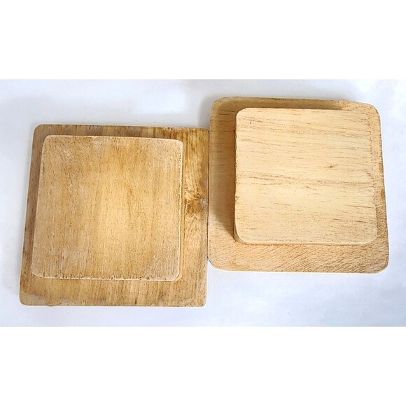 Lidded Seagrass Glass Wicker Boho Retro Square Storage Jar Vintage Set of 4 - Picture 7 of 14